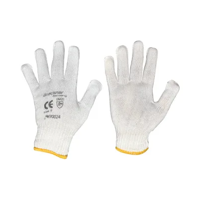 Guanti da lavoro in cotone bianco-giallo taglia 9 Breckner Germany