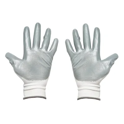 Guanti da lavoro in cotone bianco-grigio taglia 9 Breckner Germany - immagine 3