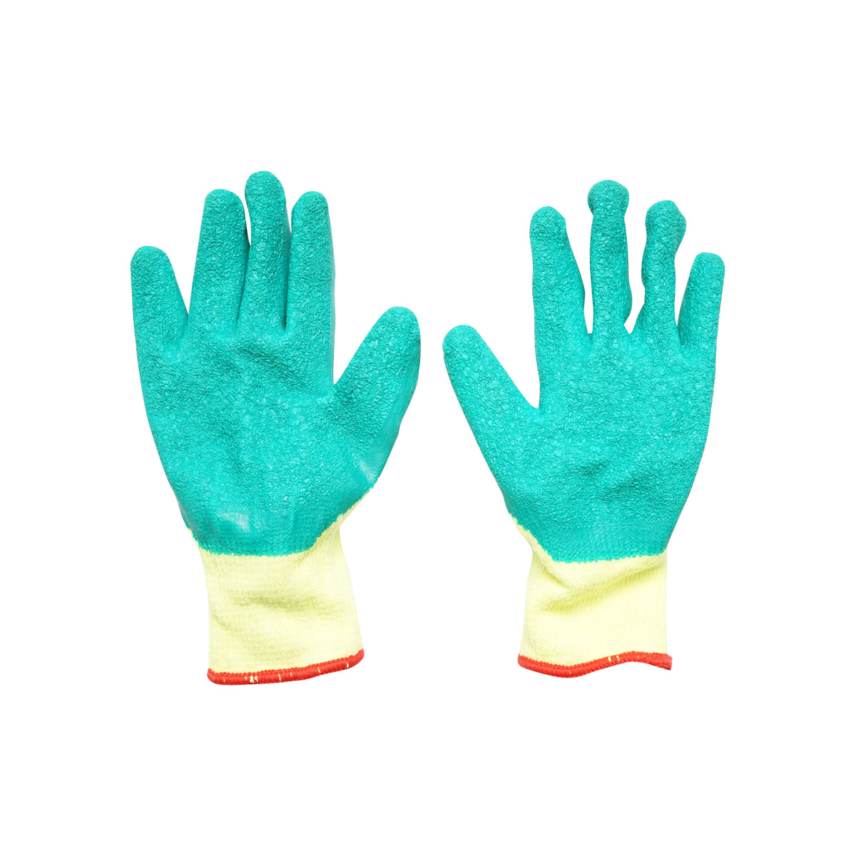 Guanti da lavoro in cotone lattice giallo-verde taglia 10 Breckner Germany - immagine 3