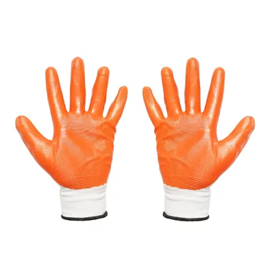 Guanti da lavoro in gomma sintetica bianco-arancio taglia 10 Breckner Germany - immagine 3
