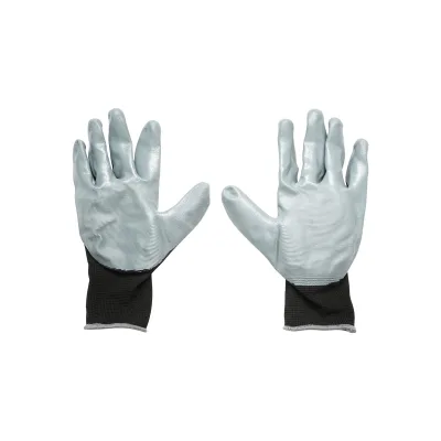 Guanti da lavoro in gomma sintetica nero-grigio taglia 9 Breckner Germany - immagine 3