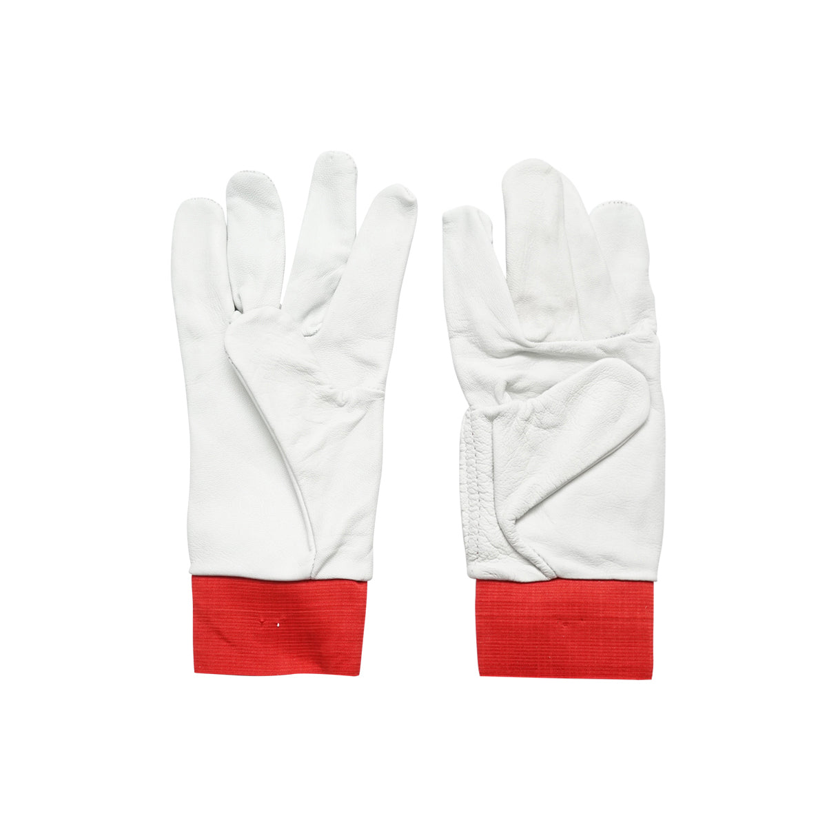 Guanti da lavoro in pelle di capra bianco-rosso n° 10 - immagine 3