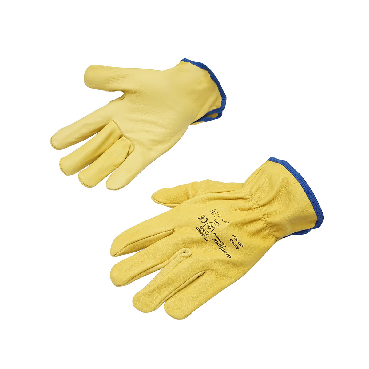 Guanti da lavoro in pelle gialli taglia 10 Breckner Germany - immagine 2
