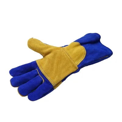 Guanti da saldatura in pelle con rinforzo sul palmo, fodera, lunghezza 35 cm, taglia 10 Breckner Germany - immagine 3