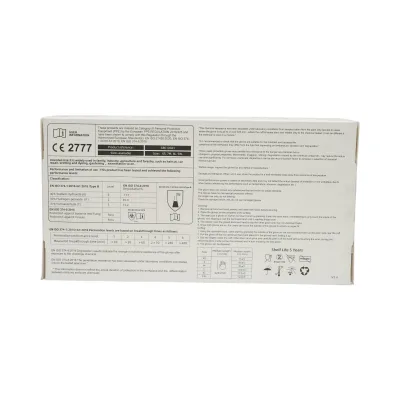 Guanti in nitrile blu senza polvere con texture antiscivolo sulle dita, taglia L 100 pezzi/scatola - immagine 5