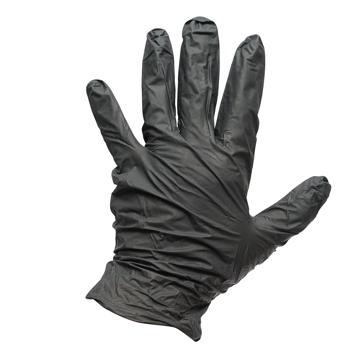 Guanti in nitrile neri senza polvere con texture antiscivolo sulle dita, taglia L 100 pezzi/scatola - immagine 5