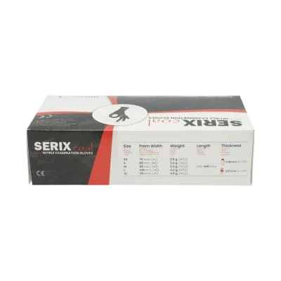 Guanti in nitrile neri senza polvere con texture antiscivolo sulle dita, taglia L 100 pezzi/scatola - immagine 2