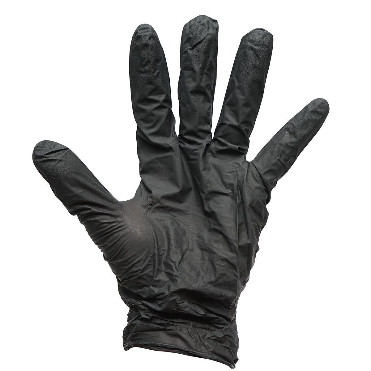 Guanti in nitrile neri senza polvere con texture antiscivolo sulle dita, taglia XL 100 pezzi/scatola - immagine 4