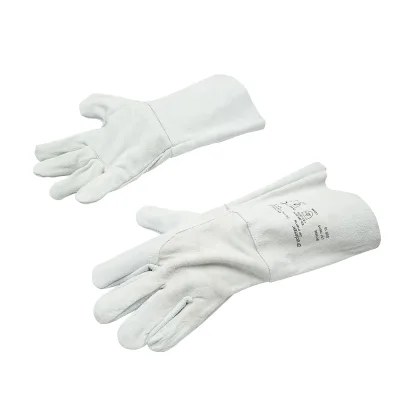Guanti per saldatura in pelle bovina, polsino protettivo 15 cm, lunghezza 35 cm, taglia 10 Breckner Germany - immagine 2