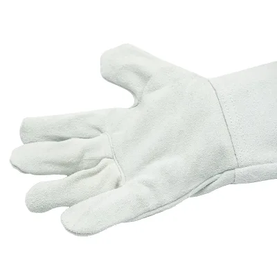 Guanti per saldatura in pelle bovina, polsino protettivo 15 cm, lunghezza 35 cm, taglia 10 Breckner Germany - immagine 3