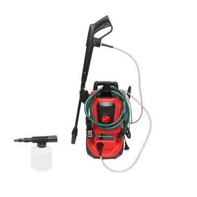 Idropulitrice da 1400 W, 220 V, 95 bar, portata 4,8 l/min con pistola, serbatoio per schiuma e tubo flessibile. Breckner Germany