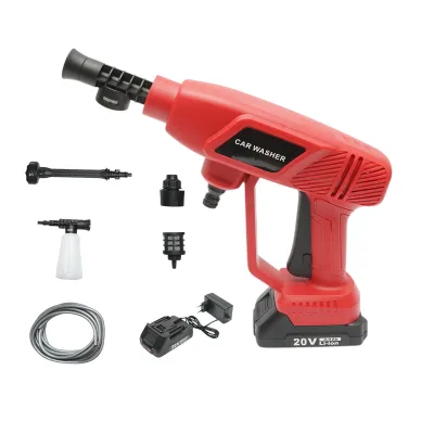 Idropulitrice portatile con 2 batterie da 20 V, 2 Ah agli ioni di litio, 180 W, 10 bar, portata 3 l/min, testina rotante a 6 funzioni, serbatoio schiuma da 400 ml. - immagine 2