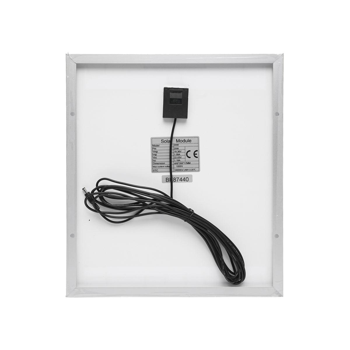 Impianto solare policristallino 18V/20W con radio FM/MP3 e 2 lampadine 12V/3W - immagine 5