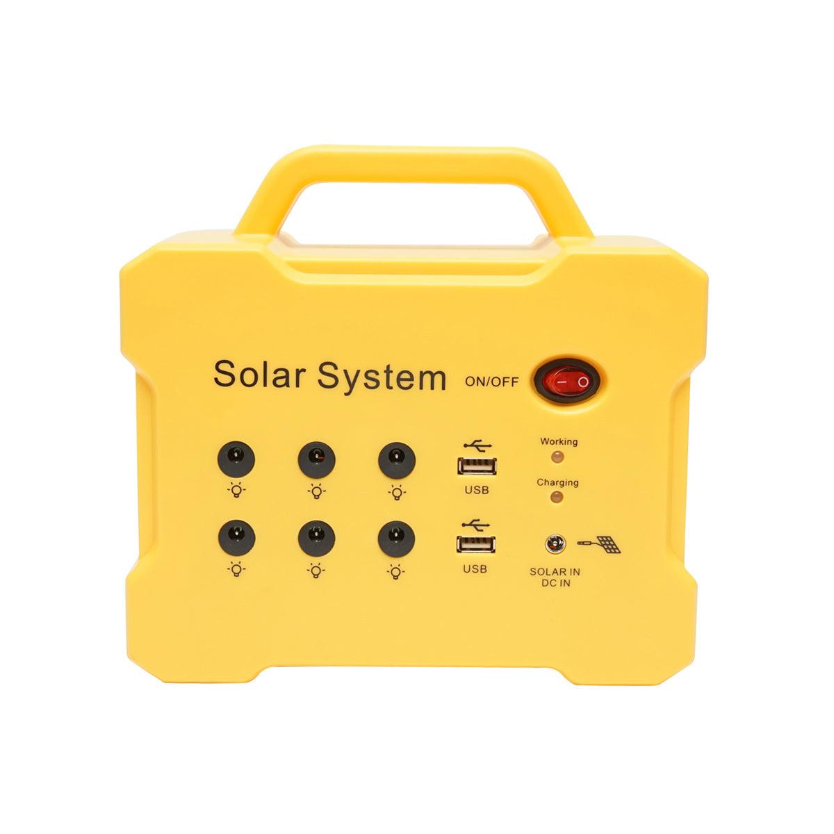 Impianto solare policristallino 18V/20W con radio FM/MP3 e 2 lampadine 12V/3W - immagine 3