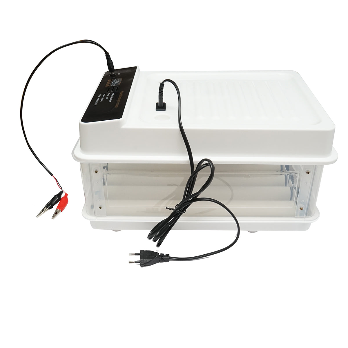 Incubatrice automatica 30 uova 50W, 12V-220V con rotazione automatica, controllo temperatura e umidità, display digitale - immagine 4