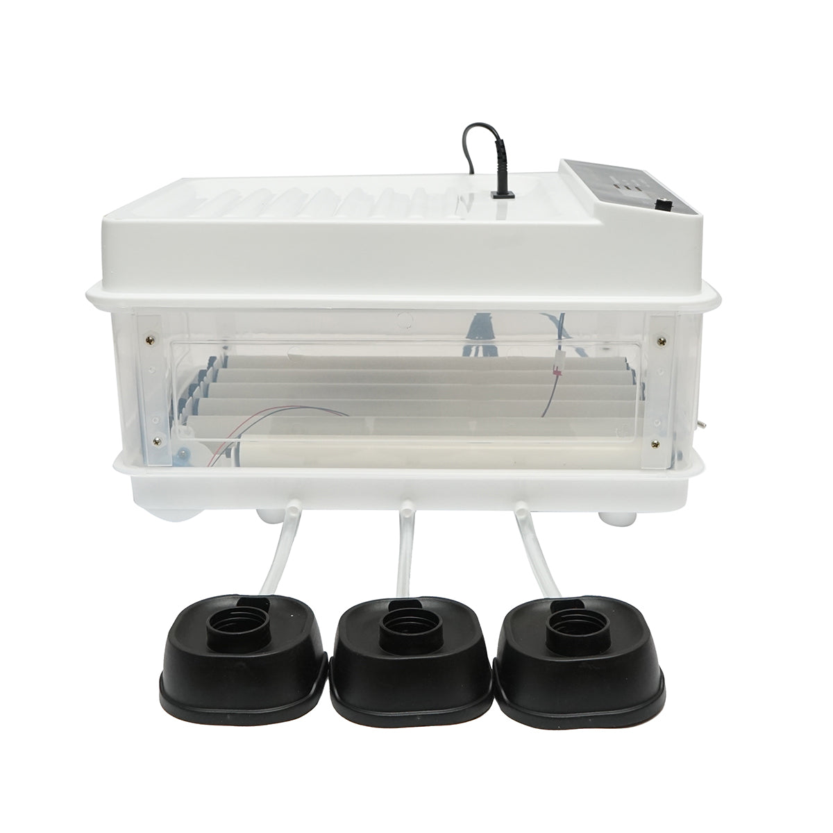 Incubatrice automatica 30 uova 50W, 12V-220V con rotazione automatica, controllo temperatura e umidità, display digitale - immagine 5
