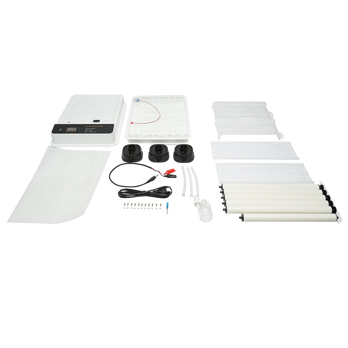 Incubatrice automatica 30 uova 50W, 12V-220V con rotazione automatica, controllo temperatura e umidità, display digitale - immagine 3