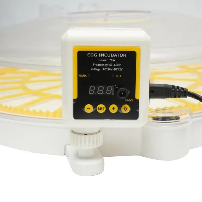 Incubatrice automatica 35 uova 70W, 12V-220V con rotazione automatica, controllo temperatura e umidità, display digitale - immagine 5