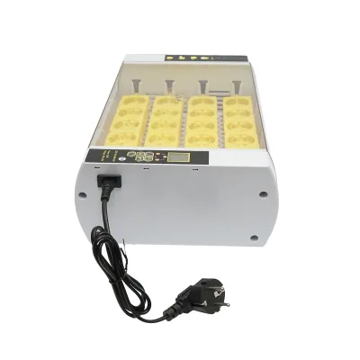 Incubatrice automatica per 24 uova, 60W, 220V, rotazione automatica, controllo della temperatura e umidità, display elettronico, vassoio illuminato a LED - immagine 5