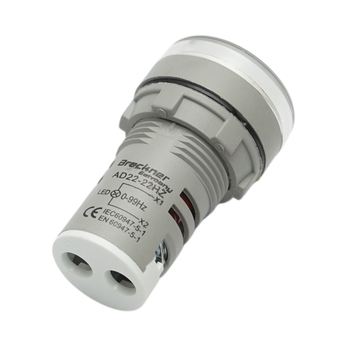 Indicatore di frequenza digitale amperometro LED bianco 0-99Hz Ø 22mm Breckner Germany - immagine 3