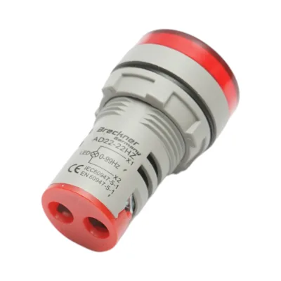 Indicatore di frequenza digitale amperometro LED rosso 0-99Hz Ø 22mm Breckner Germany - immagine 3