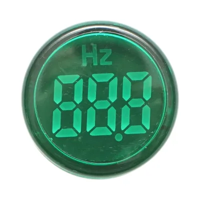 Indicatore di frequenza digitale amperometro LED verde 0-99Hz Ø 22mm Breckner Germany - immagine 2