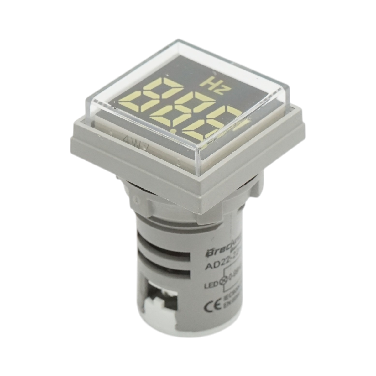 Indicatore di frequenza digitale LED bianco 0-99Hz Ø 22mm Breckner Germany
