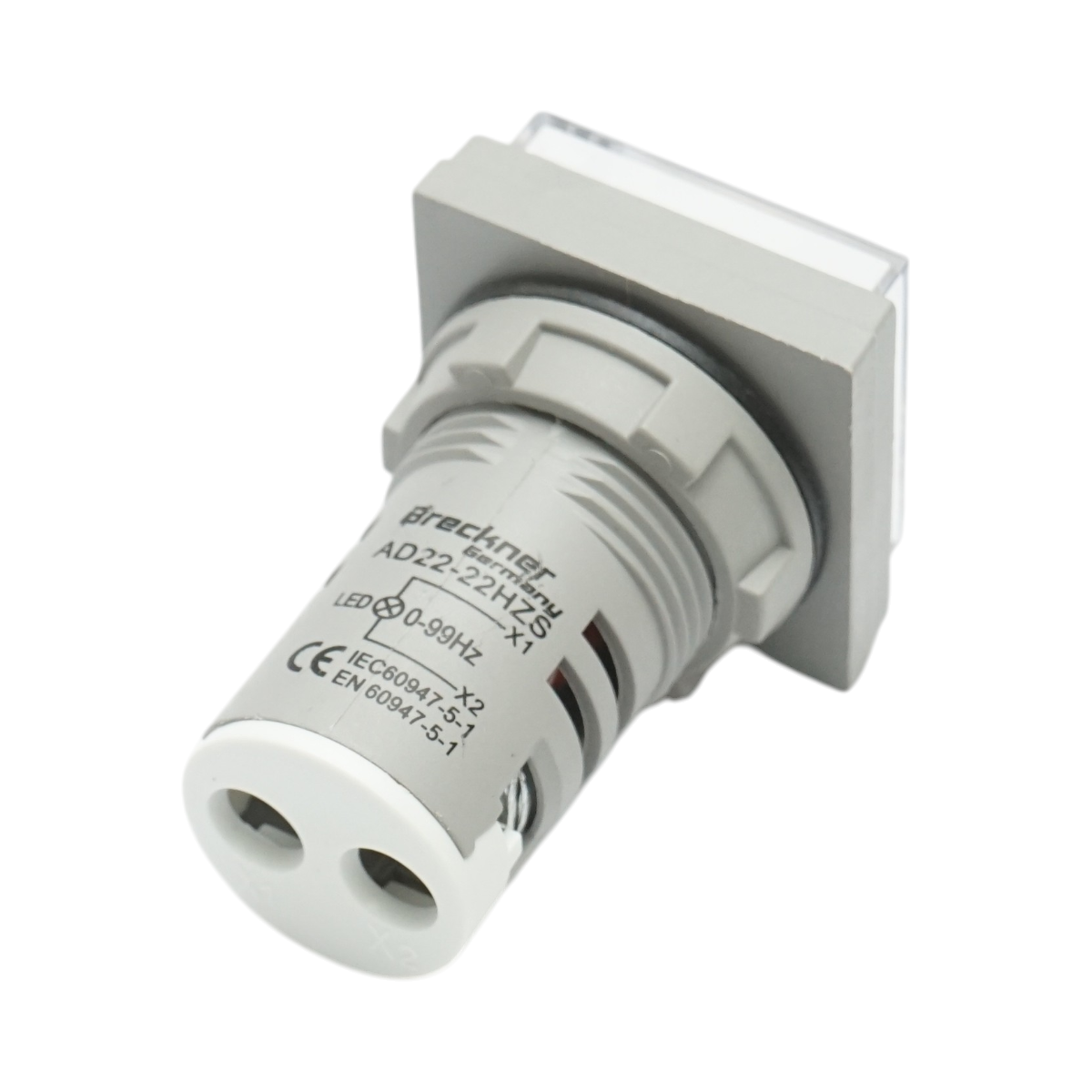 Indicatore di frequenza digitale LED bianco 0-99Hz Ø 22mm Breckner Germany - immagine 3