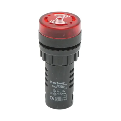 Indicatore di segnalazione LED industriale con cicalino 220V AC 22mm Breckner Germany