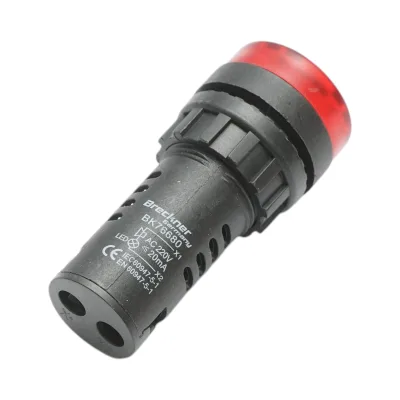 Indicatore di segnalazione LED industriale con cicalino 220V AC 22mm Breckner Germany - immagine 3