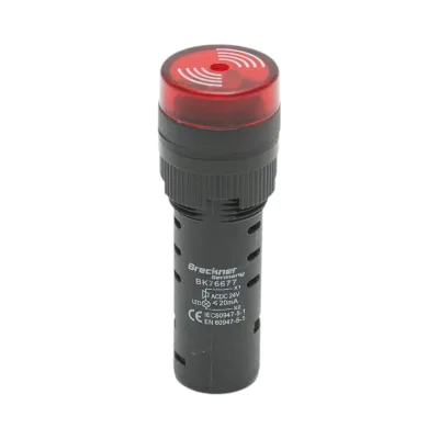 Indicatore di segnalazione LED industriale con cicalino 24V AC/DC 16mm Breckner Germany