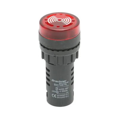 Indicatore di segnalazione LED industriale con cicalino 24V AC/DC 22mm Breckner Germany