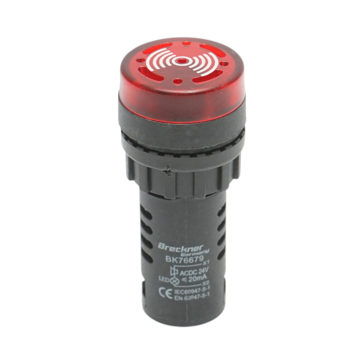 Indicatore di segnalazione LED industriale con cicalino 24V AC/DC 22mm Breckner Germany