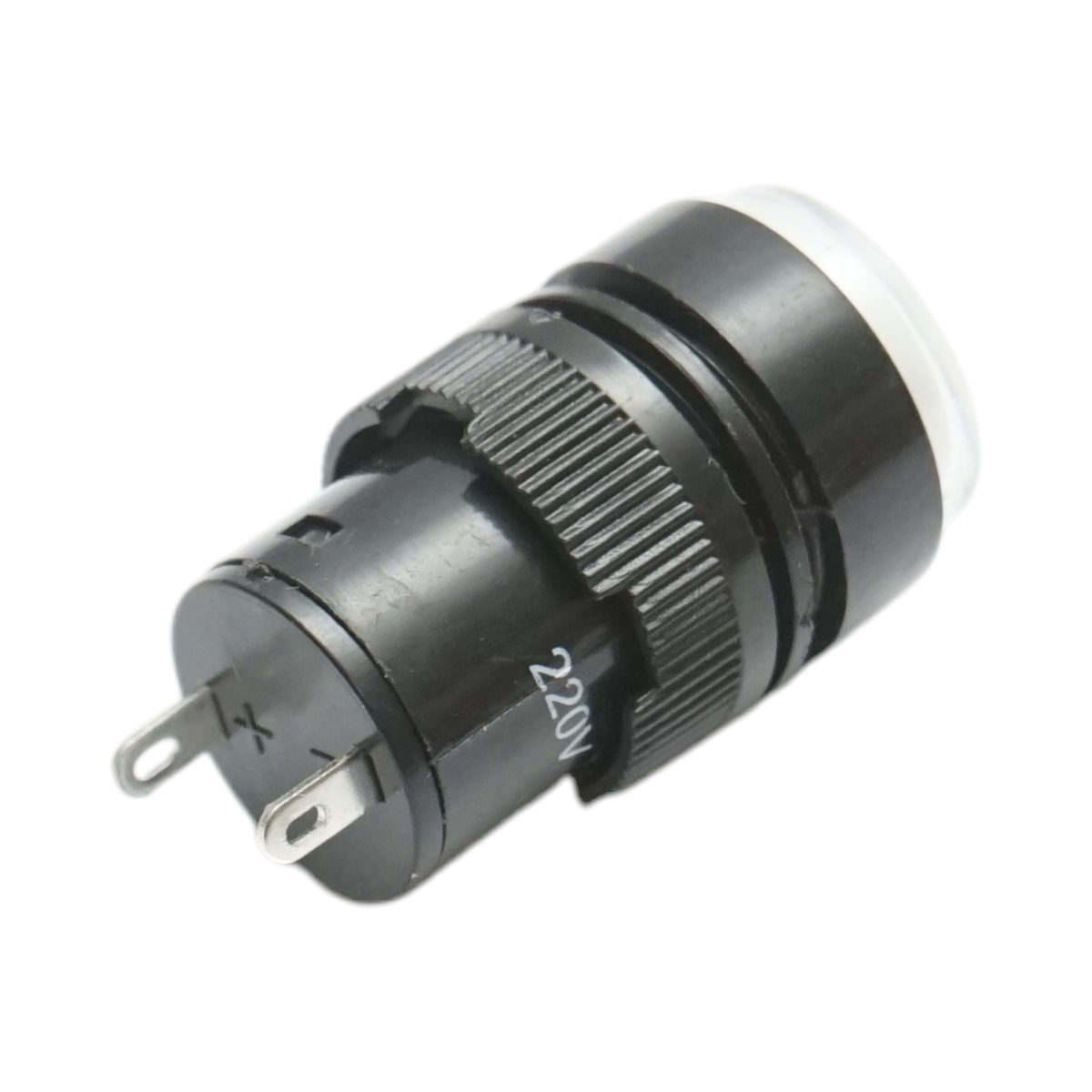 Indicatore di segnale industriale LED bianco 220V Ø 16mm Breckner Germany - immagine 3