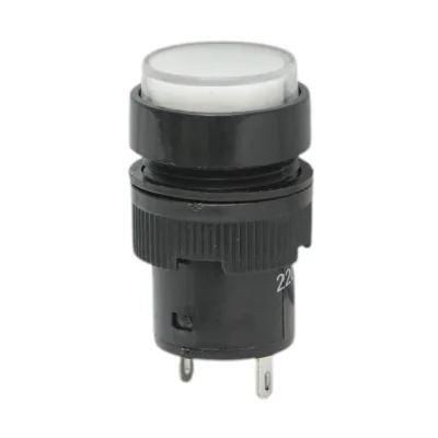 Indicatore di segnale industriale LED bianco 220V Ø 16mm Breckner Germany