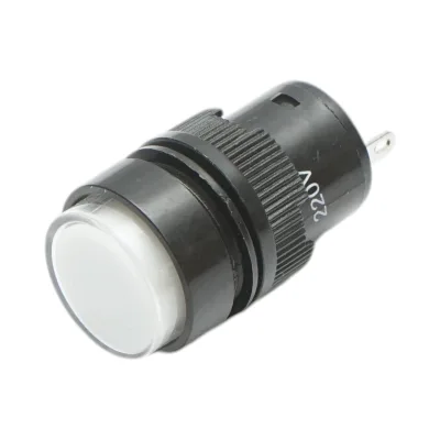 Indicatore di segnale industriale LED bianco 220V Ø 16mm Breckner Germany - immagine 2