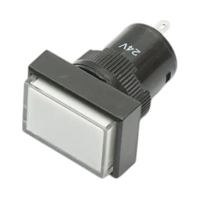 Indicatore di segnale industriale LED bianco 24V Ø 16mm quadrato Breckner Germany - immagine 2