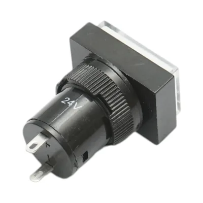 Indicatore di segnale industriale LED bianco 24V Ø 16mm quadrato Breckner Germany - immagine 3