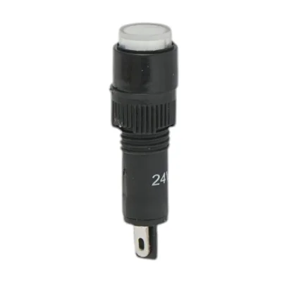 Indicatore di segnale industriale LED bianco 24V Ø 8mm Breckner Germany
