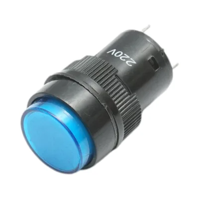 Indicatore di segnale industriale LED blu 220V Ø 16mm Breckner Germany - immagine 2