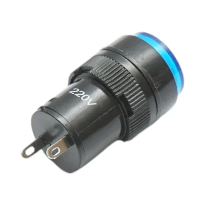 Indicatore di segnale industriale LED blu 220V Ø 16mm Breckner Germany - immagine 3