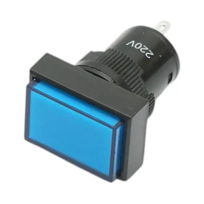 Indicatore di segnale industriale LED blu 220V Ø 16mm quadrato Breckner Germany - immagine 2