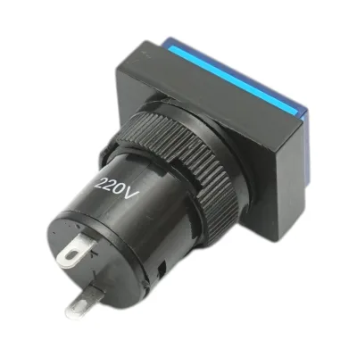 Indicatore di segnale industriale LED blu 220V Ø 16mm quadrato Breckner Germany - immagine 3