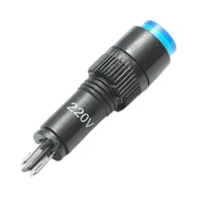Indicatore di segnale industriale LED blu 220V Ø 8mm Breckner Germany - immagine 3