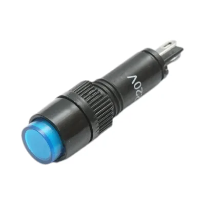 Indicatore di segnale industriale LED blu 220V Ø 8mm Breckner Germany - immagine 2