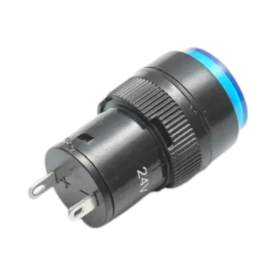 Indicatore di segnale industriale LED blu 24V Ø 16mm Breckner Germany - immagine 3