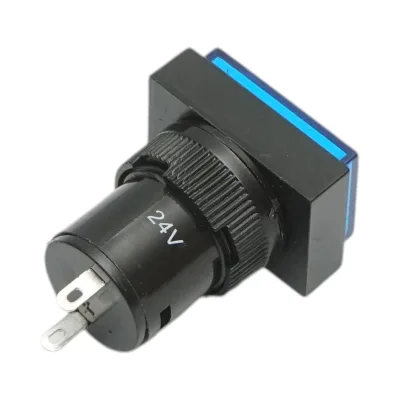 Indicatore di segnale industriale LED blu 24V Ø 16mm quadrato Breckner Germany - immagine 3