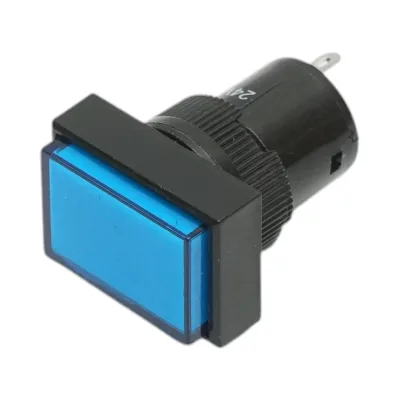 Indicatore di segnale industriale LED blu 24V Ø 16mm quadrato Breckner Germany - immagine 2