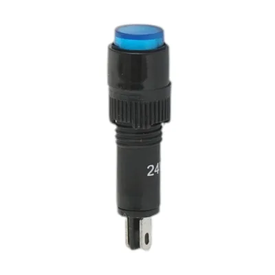 Indicatore di segnale industriale LED blu 24V Ø 8mm Breckner Germany