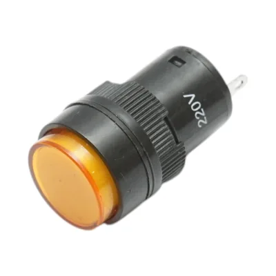 Indicatore di segnale industriale LED giallo 220V Ø 16mm Breckner Germany - immagine 2